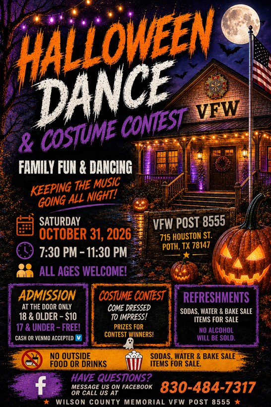 Halloween Dance & Costume Contest flyer